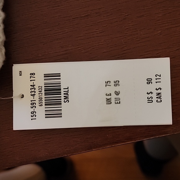 NWT Abercrombie & Fitch Knit Dress, Size S, Off White/Cream - Picture 3 of 3